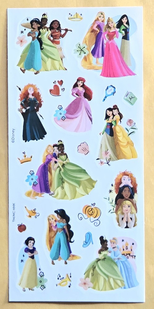 Disney, Princess Sticker Single Sheet