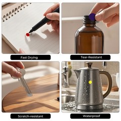 10 Colors Round Labels 0.4 Inch Vinyl Dot Stickers SelfAdhesive Removable Col…