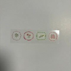 Cute Pastel Flower Stickers 4 Pieces Kawaii Japanese Floral Frame Lace Deco