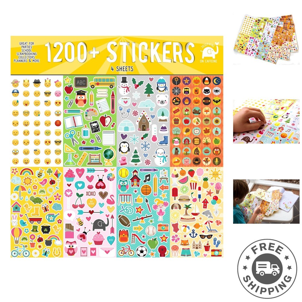 Round Stickers 1200+ Assorted Set Calendar, Reward, Planners and Scrapbook Cr…