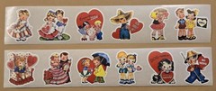 12 Vintage Style Valentine Stickers Retro Style Valentine Stickers Cute Stickers