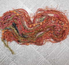 Fiber Art Yarn Journal Scrapbook Mixed Media Gift Wrap 24 Yds «Copper Canyon»