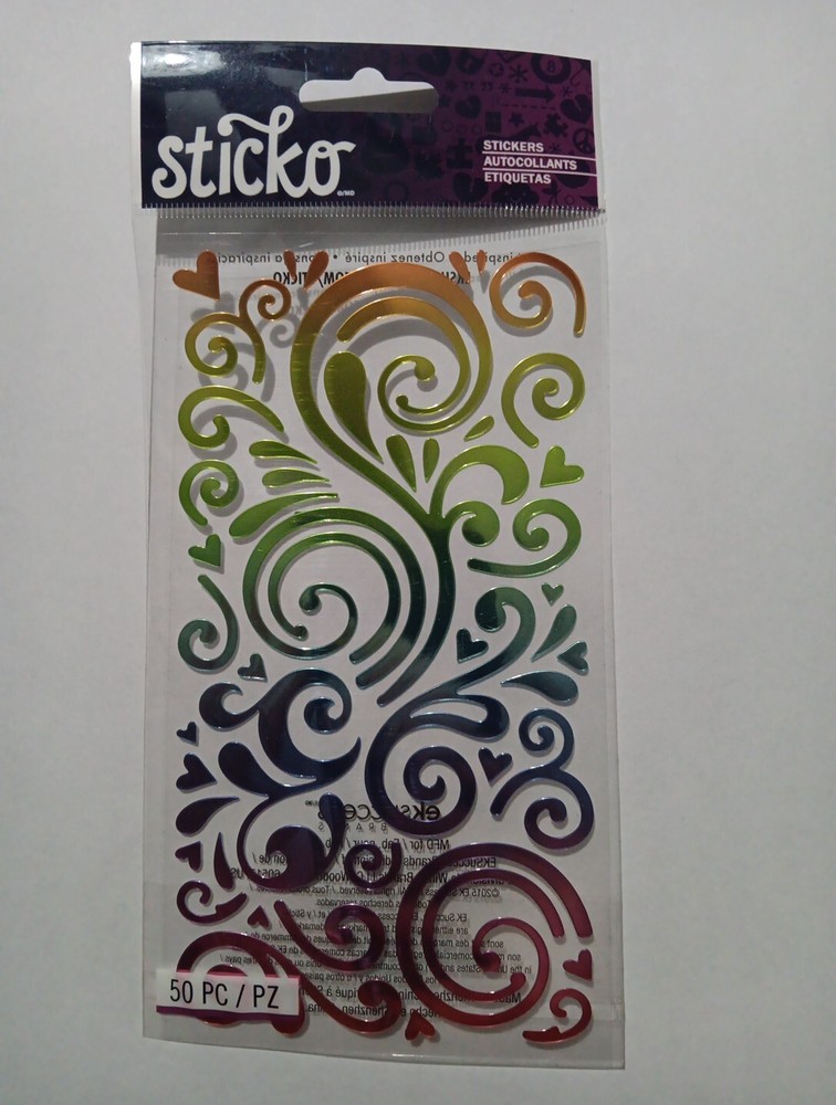 Sticko Rainbow Swirls Scrapbooking Stickers