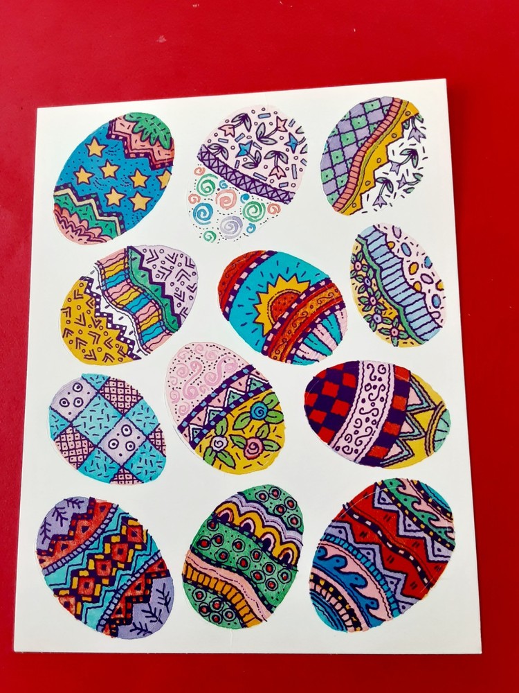 vintage Eureka Easter Eggs sticker sheet