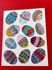 vintage Eureka Easter Eggs sticker sheet