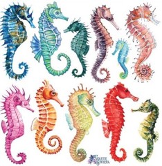 Violette Stickers Rainbow Seahorses Sea Life Craft Planner Supply Scrapbook