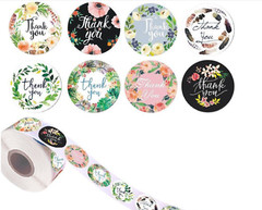 500pcs Round Kraft Paper Thank You Stickers Labels Christmas Xmax Stickers