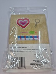 Crafters Square Diamond Painting HEART Key Chain
