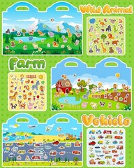 Educational Reusable Sticker Book for Toddlers – 6 Themes for Creative Play
