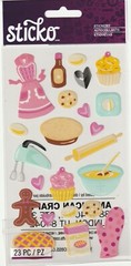 Sticko Classic stickers BAKING Cupcakes Cookies theme 68004 FAST FREE ship!