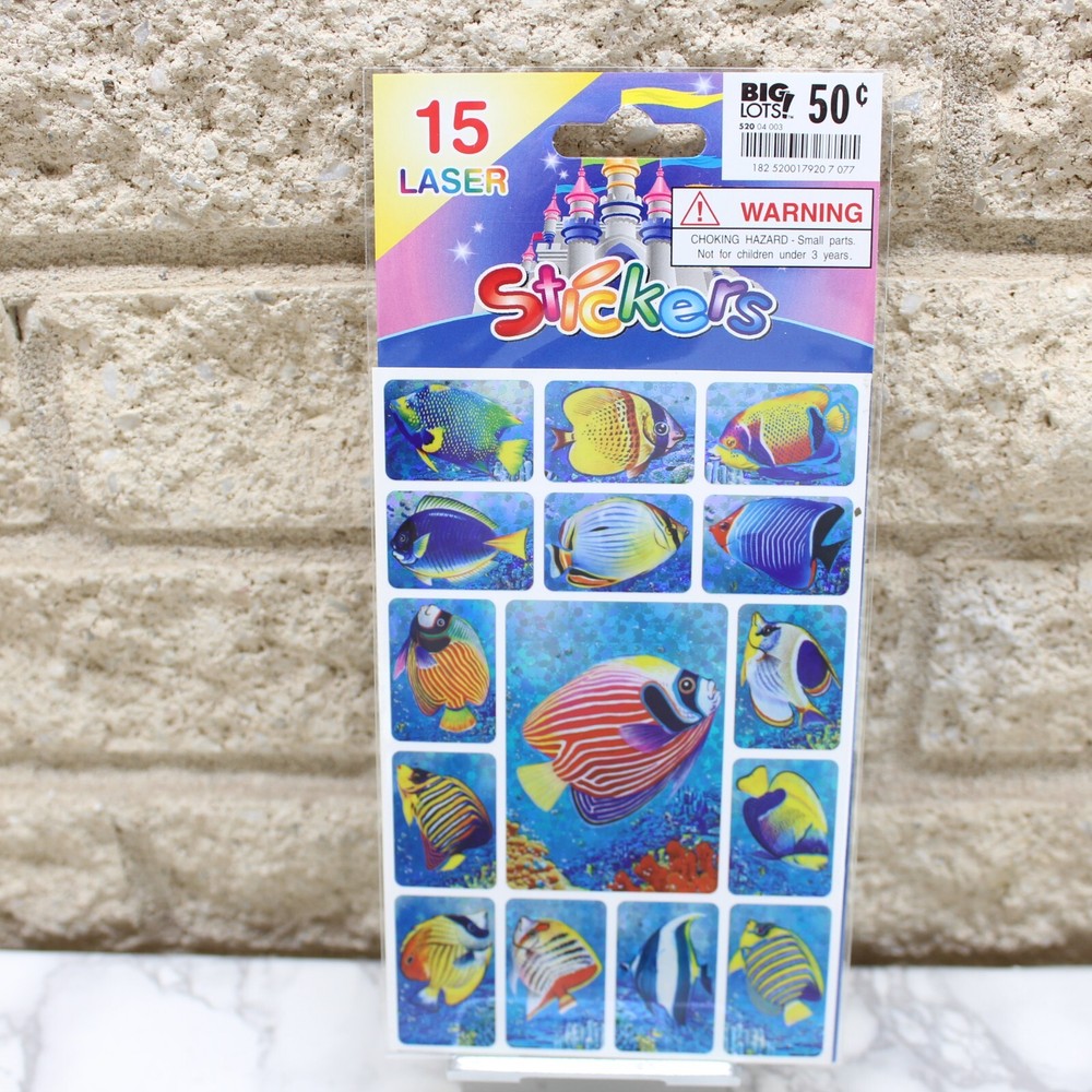 15 Laser Stickers Sea Life Fishes #4