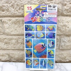 15 Laser Stickers Sea Life Fishes #4
