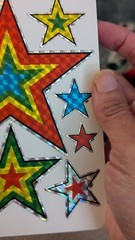 Vintage Stickers BJ Decal Specialties Super Stickers Prism Rainbow Stars 1 Sheet