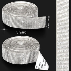 Self Adhesive Rhinestone Strips Diamond Bling Crystal Ribbon Sticker Wrap for Cr