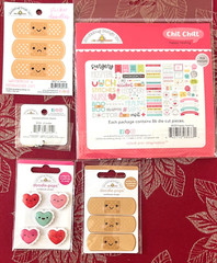 RARE DOODLEBUG FEEL BETTER 3D DOODLE-POPS STICKER DOODLE CHARM 84 DIE CUT PIECES