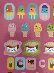 Smiling Food Foodie Stickers Ice Cream Cones S’mores Lollipop Popsicle New Kids