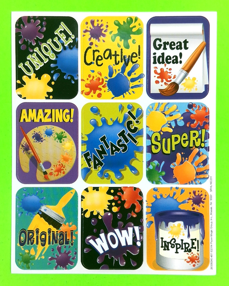 Eureka Paint Encourging Words Sticker Sheet Retired