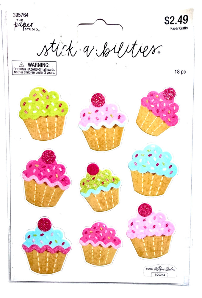 Cupcake Stickers Scrapbooking Journal Card Paper Studio