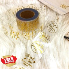 Jczzywsw Gold Thank You Stickers 1 Inch Roll 500pc