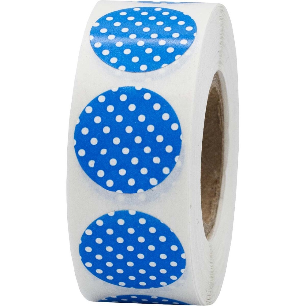 Circle Polka Dot Stickers | 0.75″ Inch Round | 500 Pack | Pick One Color