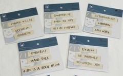 NEW Lot 5 Li’l Davis Designs Canvas Phrases Scrapbooking Cards Words Small -G