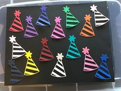 Large Party/Birthday Hats Die Cut Embellishments 12 pcs 2-1/2″ x 1-3/4″