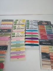 Lot of 16 Making Memories Scrapbook Paper Crafting Colorful Stitches And Trims