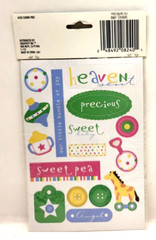 Keepsake Essentials Stickers Baby Girl Angle Precious 2-Sheets Crafts Scrapbook