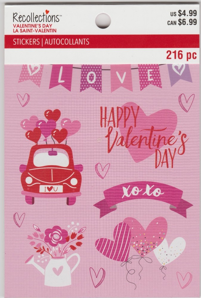 Recollections «Valentines Day Sticker Book» Scrapbooking Stickers-216pcs/12 shts