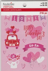 Recollections «Valentines Day Sticker Book» Scrapbooking Stickers-216pcs/12 shts
