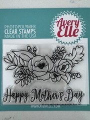 Avery Elle Clear Cling Stamp Set HAPPY MOTHER’S DAY ST-17-02 NEW