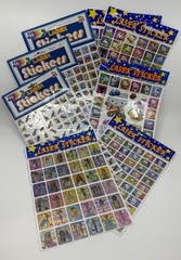 Laser Stickers Lot Of 8 – Hello Kitty (4), Barbie, Birds, Traffic Signs, Cats