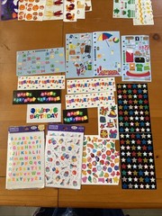 Lot VINTAGE Stickers Mrs Grossman Hallmark Frances Meyer Sandy Lion Must See!