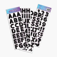 Royal Brites Self-Adhesive Alpha-Numeric 3D Black Characters, 2” – Bold,