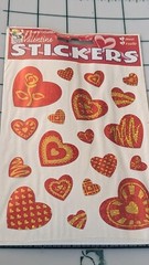 Vintage Stickers Hearts Valentine Sparkle Paper Magic Group New In Pack 1 Sheet