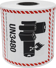 Proline UN3480 Caution Lithium Battery Labels 3.25 X 4.25 Inch 500 Total Sticker