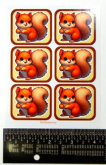 Cute Tan Squirrels Squares Sticker Sheet