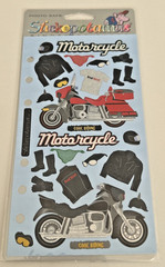 Stickopotamus MOTORCYCLE Binder Sheet Scrapbook Sticker Pack