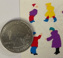 LITTLE PEOPLE Stickers(12pc)Mrs. Grossman’s•Wintertime•Shopping •Running•Holiday