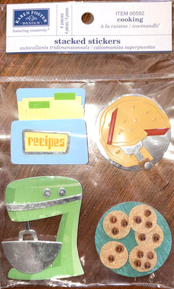 Baking Cooking Recipes Cookies Pie Mixer Bowl Serve Karen Foster Stickers