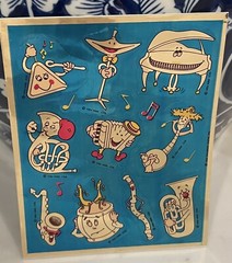 Vintage 80s Hallmark RARE Razzle Dazzle Instrument Stickers