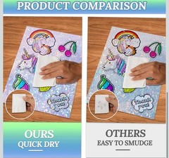 160 Sheets Holographic Printable Sticker Paper 8.5 x 11 Inch Vinyl Sticker Paper