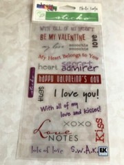 STICKO EK SUCCESS STICKERS PHRASE CAFE LOVE NOTES VALENTINE’S DAY LOVE HEART 17P