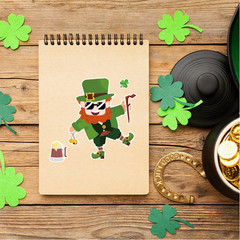 12 Sheets St Patricks Day Stickers for Kids, Make Your Own St. Patrick’S Day Lep