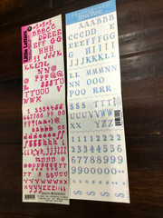 Lot of Alphabet Letter Number Scrapbooking Sticker Sheets -Some letters missing