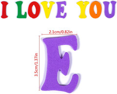 5 Pack Foam Alphabet A-Z Letter Stickers Colorful Foam Self-Adhesive Stickers fo