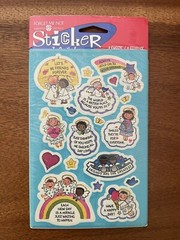 Vtg American Greetings Forget Me Not Sticker Zone Angel Friendship New 4 Sheets