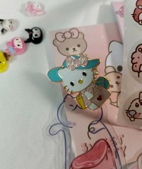 Sanrio Hello Kitty Stationery Memo Pad Washi Tape Stickers Enamel Pin and Charms