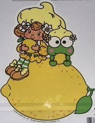 SCRATCH N’ SNIFF HELLO LEMON GIRL STICKERS✨🍋🐸🌼✨4”X 4”✨&✨3 1/3” X 2 1/2💛