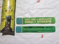 2 Lot Super Rare Vintage Original 1982 Gordy What Smells Around Here? Stickers